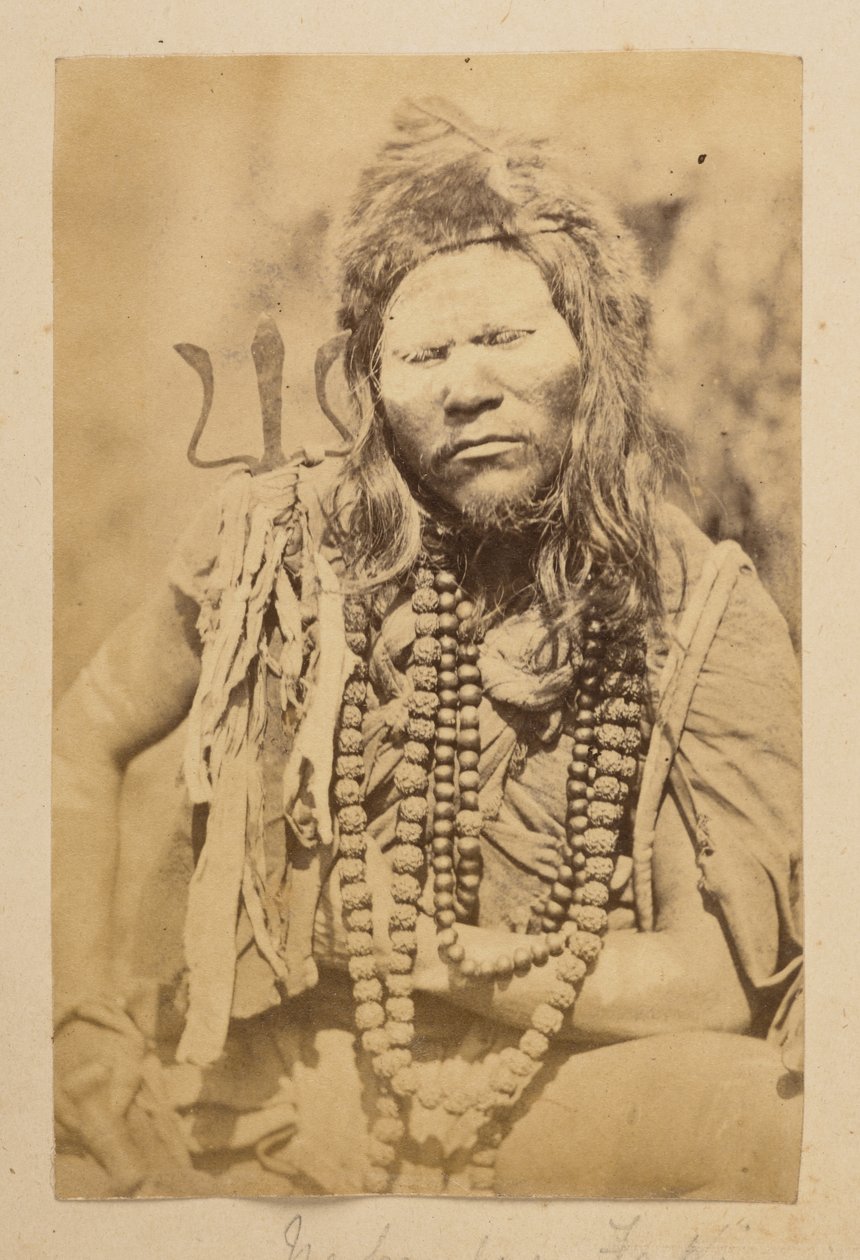 nepáli fakír, a Darjeeling kilátásaiból, 1870-es évek (f/w fotó) alkotó: English Photographer
