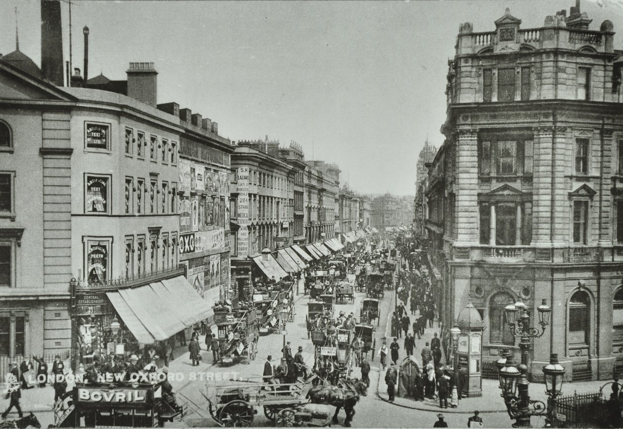 New Oxford Street: keletre nézve a Saint Giles Circustól, 1895 alkotó: English Photographer