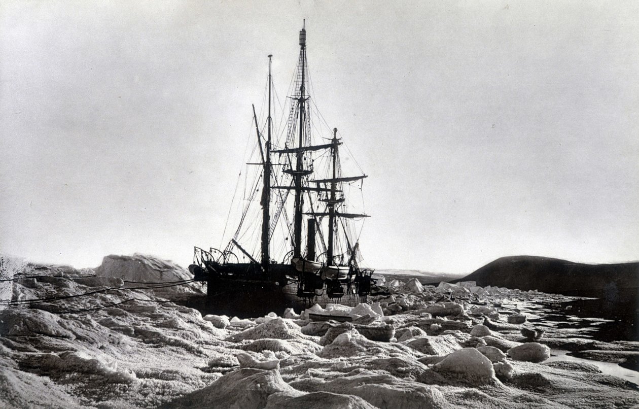 Északi-sark: "" Figyelmeztetés"" a Beechey-fok közelében, a Robeson-csatorna - a "" Narratíva egy utazásról a Sarki tengerhez 1875-76-ban" című részben", G.S. Nares, szerk. London alkotó: English Photographer