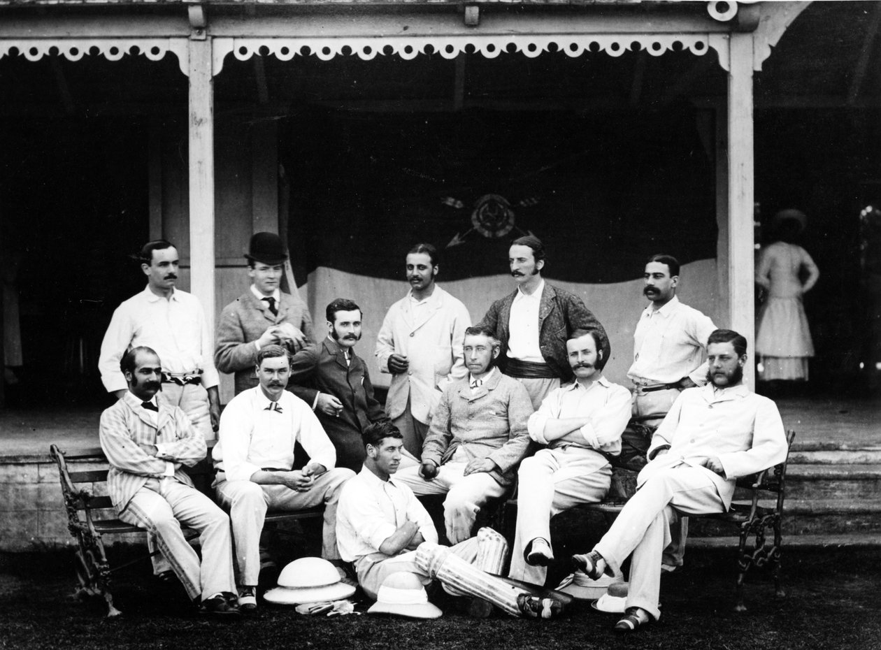Old Harrovian Cricket 11 Indiában, 1878 alkotó: English Photographer