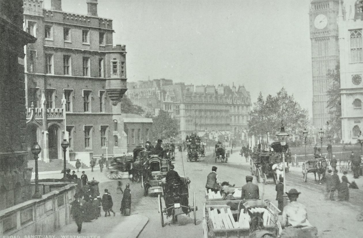 Parliament Square, Westminster LB: A Parlament térre néző széles szentély, 1896 alkotó: English Photographer