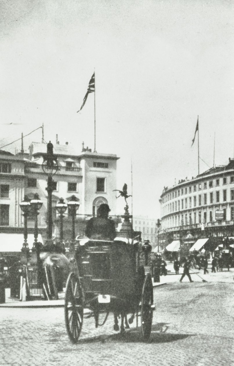 Piccadilly Circus, Westminster LB: kilátás a Regent Streetre, 1890 alkotó: English Photographer