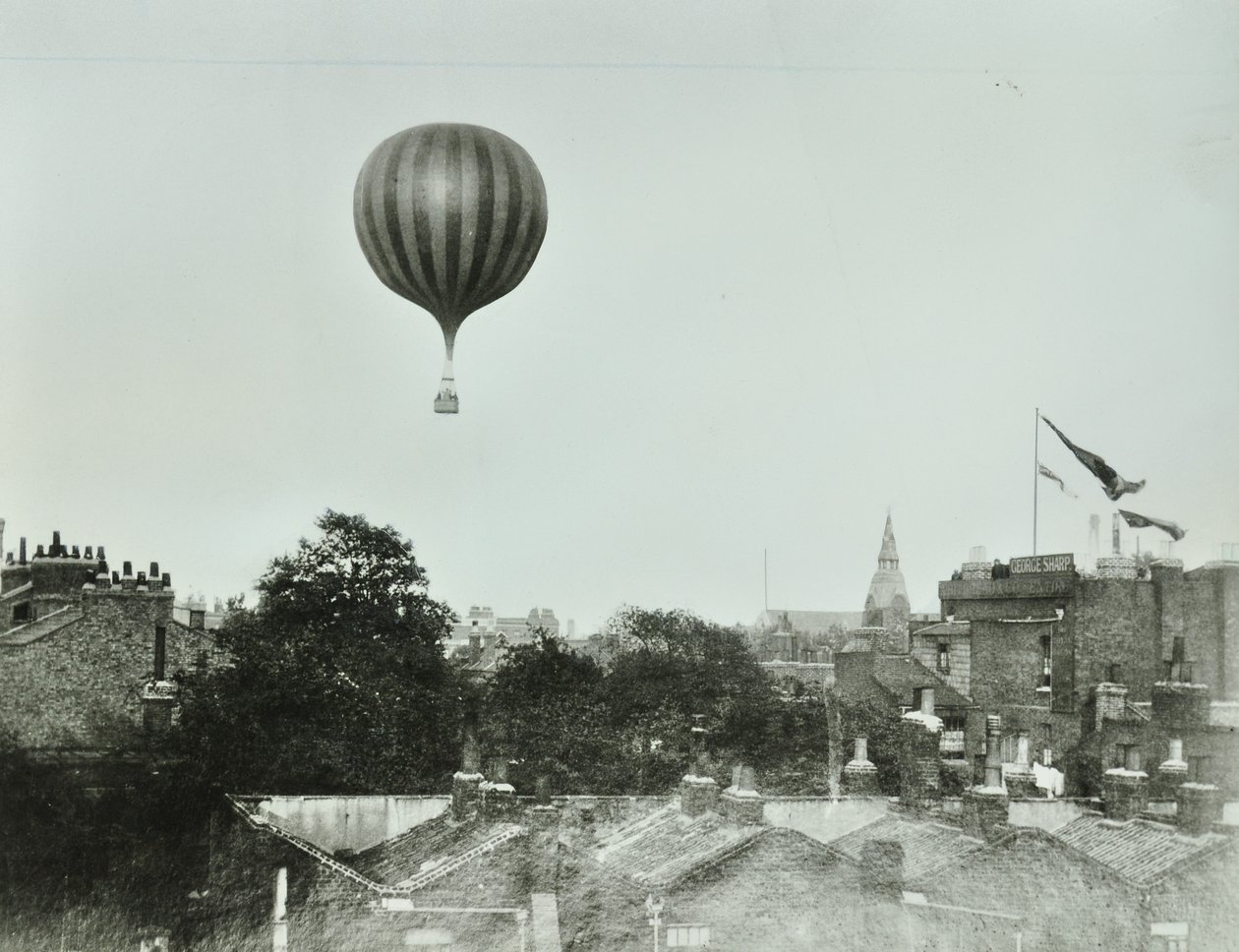 Nyárfa szabadidő: hőlégballon, 1892 alkotó: English Photographer