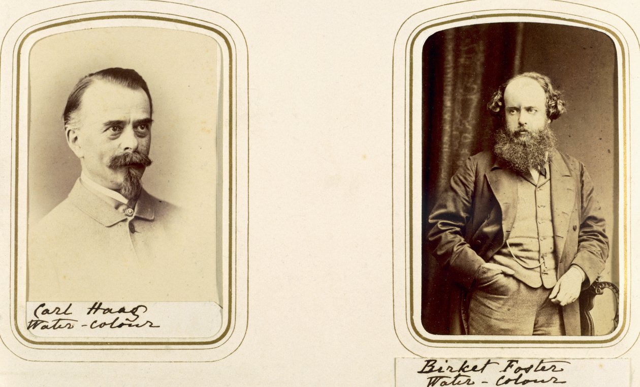 Carl Haas és Myles Birket Foster portréi (szepia fotó) alkotó: English Photographer