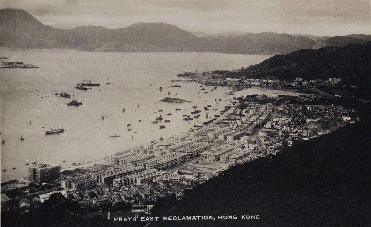 Praya East Reclamation, Hong Kong, Pte H. Chick szolgálatával kapcsolatos fényképalbumból, 1940 alkotó: English Photographer