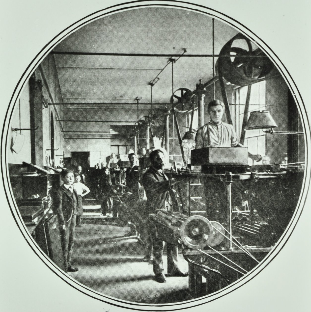 Nyomdai osztály, Bank of England, Threadneedle Street, City of London, 1890 alkotó: English Photographer
