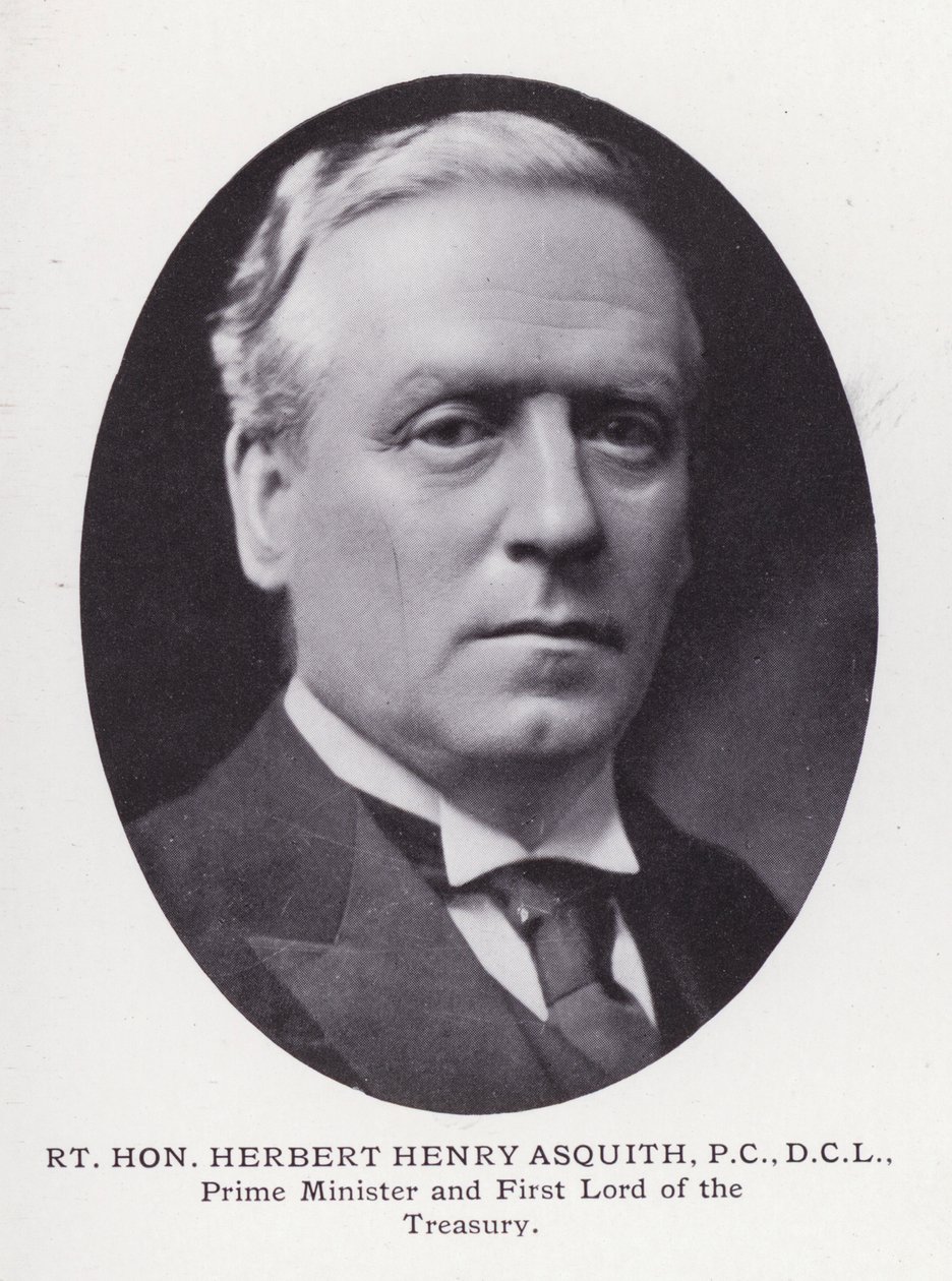 London prominens férfiai: Rt Hon Herbert Henry Asquith (f/w fotó) alkotó: English Photographer