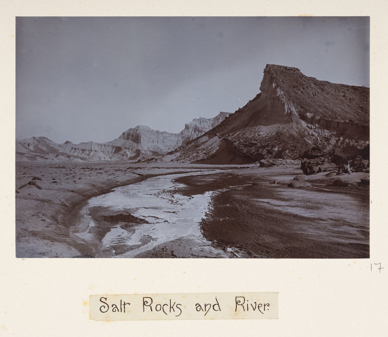 Salt Rocks and River, „Fotók Lord Curzon túrájáról a Perzsa-öbölben, november alkotó: English Photographer