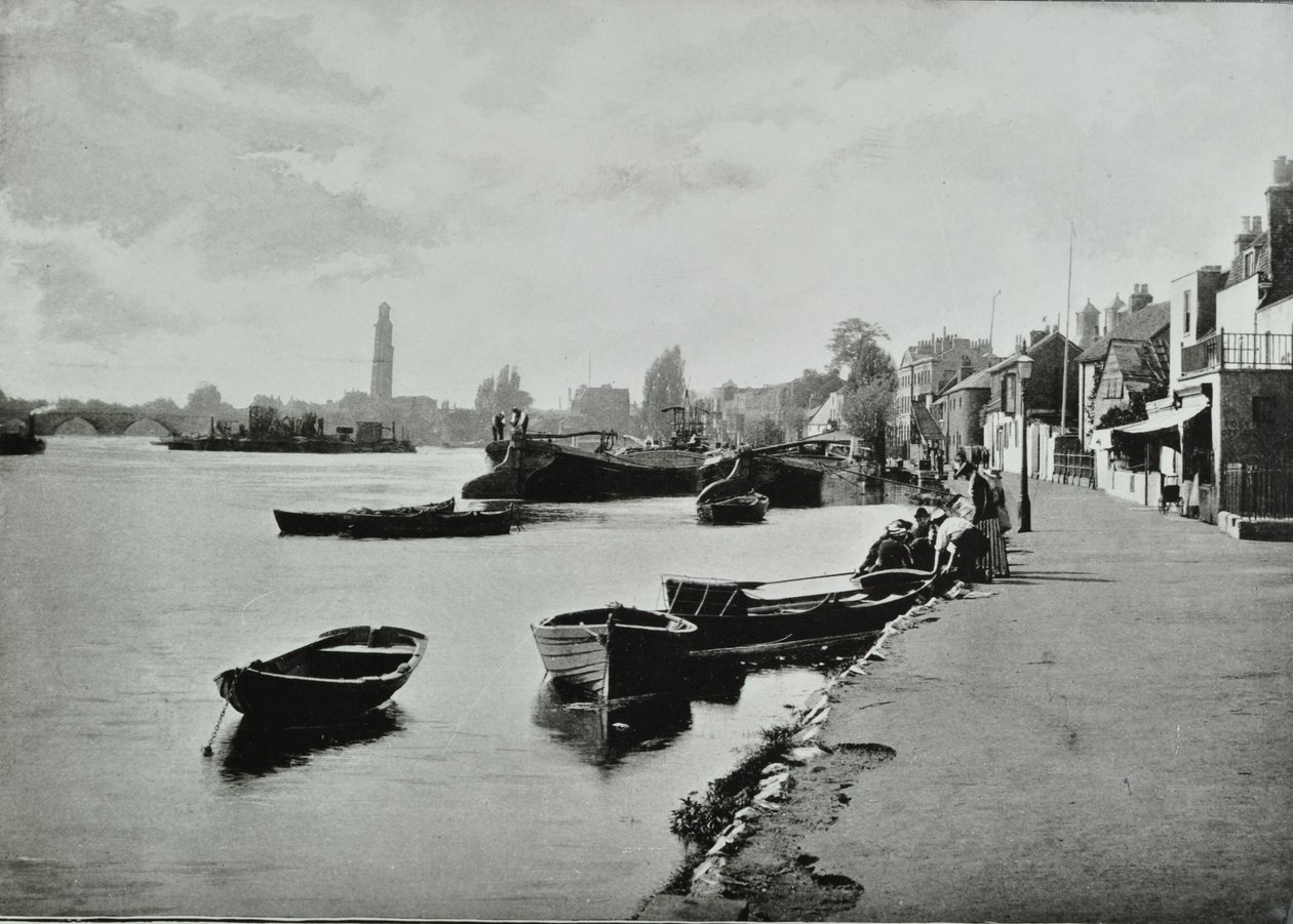 Strand-on-the-Green, Hounslow: általános nézet, 1895 alkotó: English Photographer