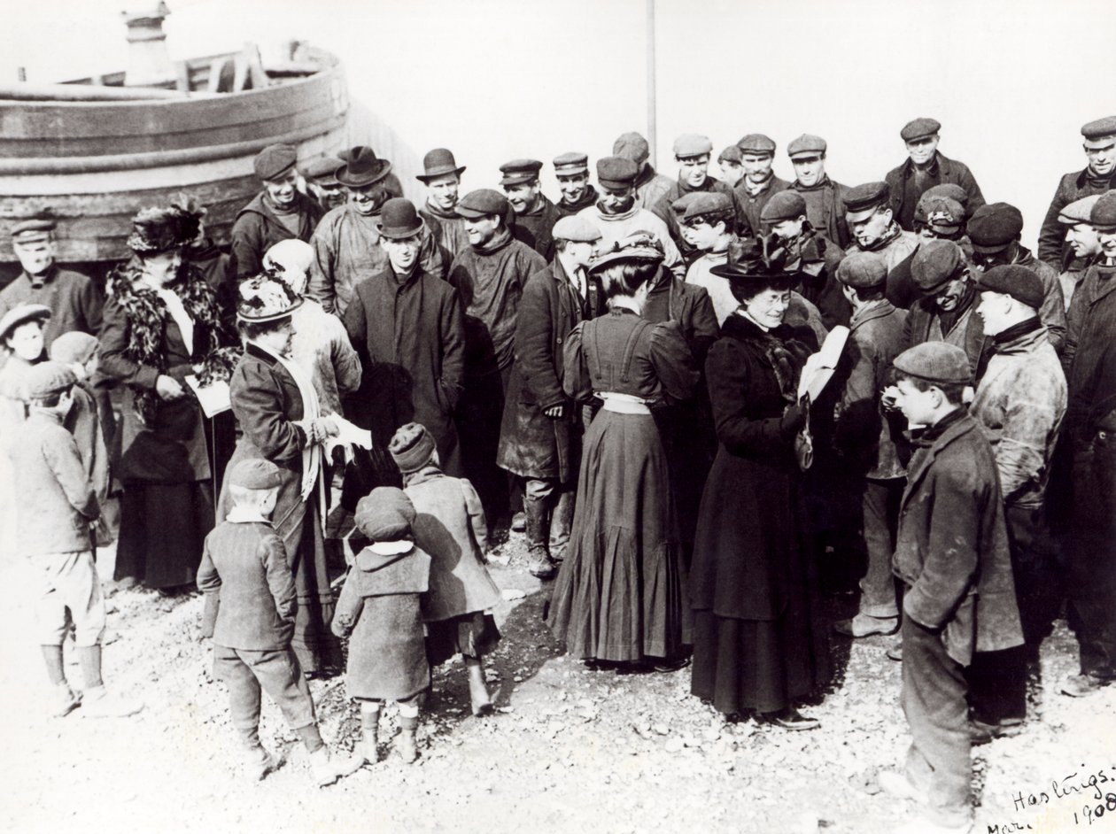 Szuffrazsettek Hastingsben, 1908 alkotó: English Photographer