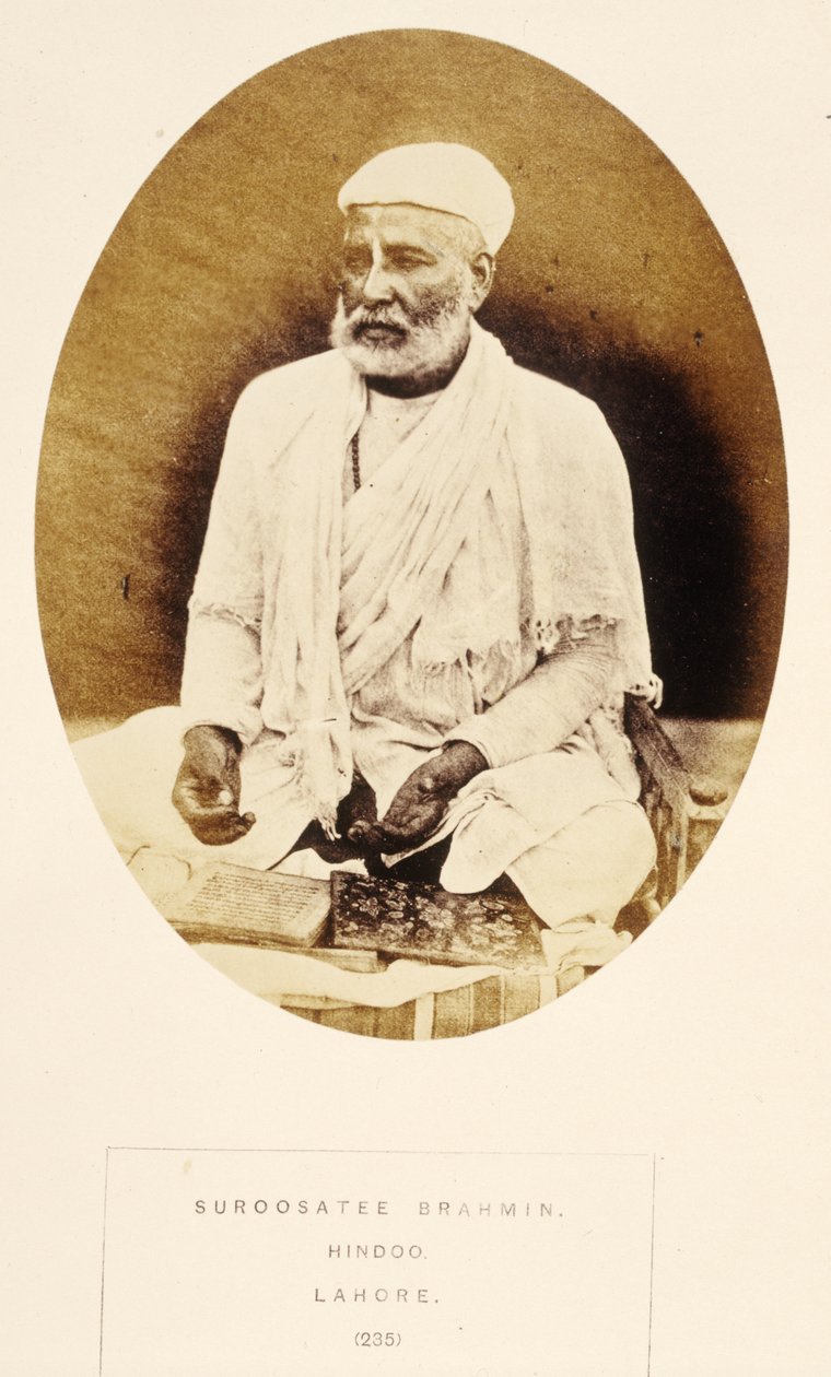 Suroosatee Brahmin, Hindoo, Lahore, az India népe, J. Forbes Watsontól, 1868-ban (albumnyomat) alkotó: English Photographer