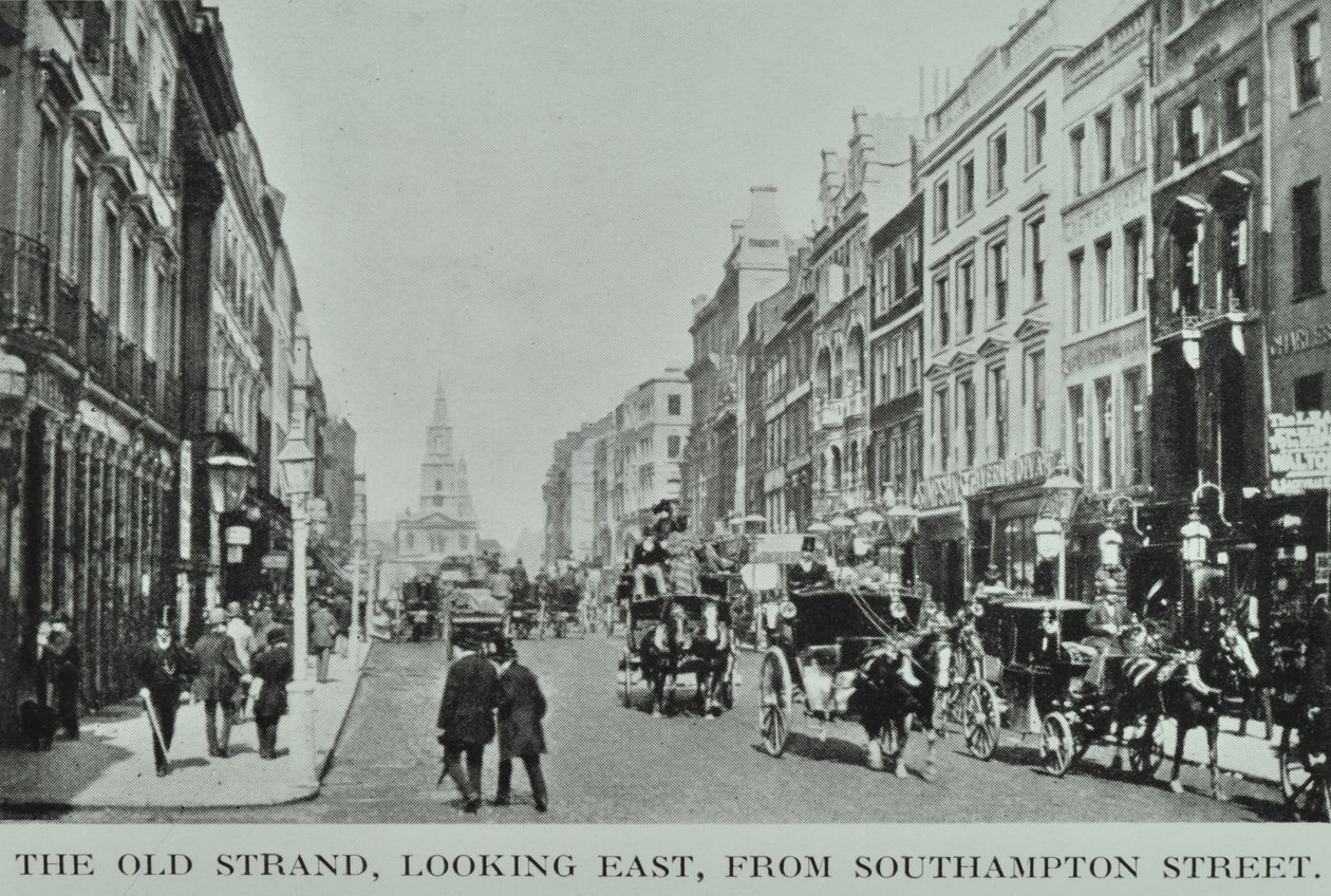 Az Old Strand, keletre nézve, a Southampton Street felől, 1890 körül alkotó: English Photographer