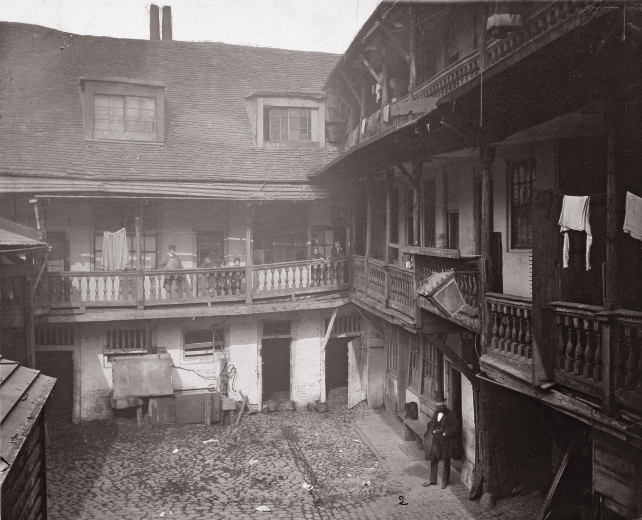 Az Oxford Arms a Warwick Lane-ben, 1875, Alfred und John Bool (1850-1900) és Henry Dixon (1820-92) történelmi londoni épületeiből alkotó: English Photographer