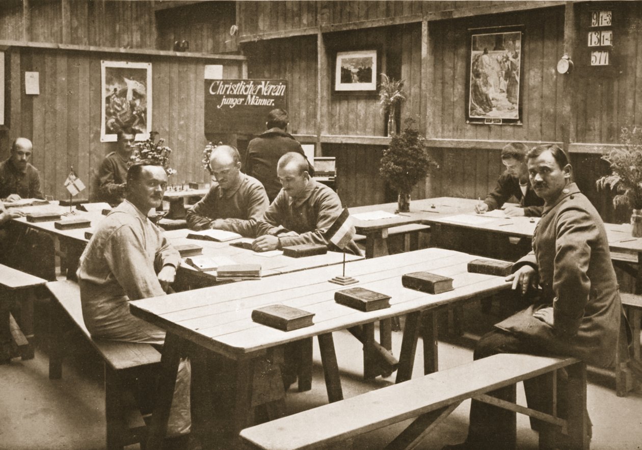 The Reading Room, Handforth, illusztráció a német rabok Nagy-Britanniában című könyvéből (fotómélység) alkotó: English Photographer