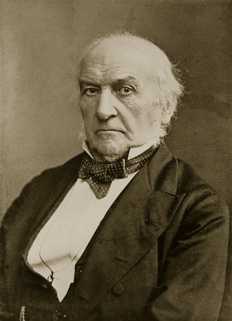 A jobb tiszt. W. E. Gladstone (szépia fotó) alkotó: English Photographer