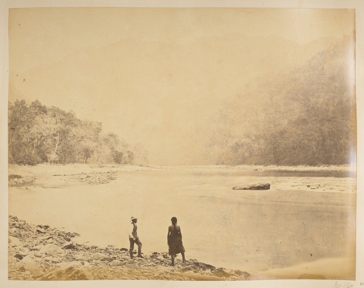 A Teesta a Bheerkotee-ban.  Darjeeling kilátásai. 1870-es évek alkotó: English Photographer