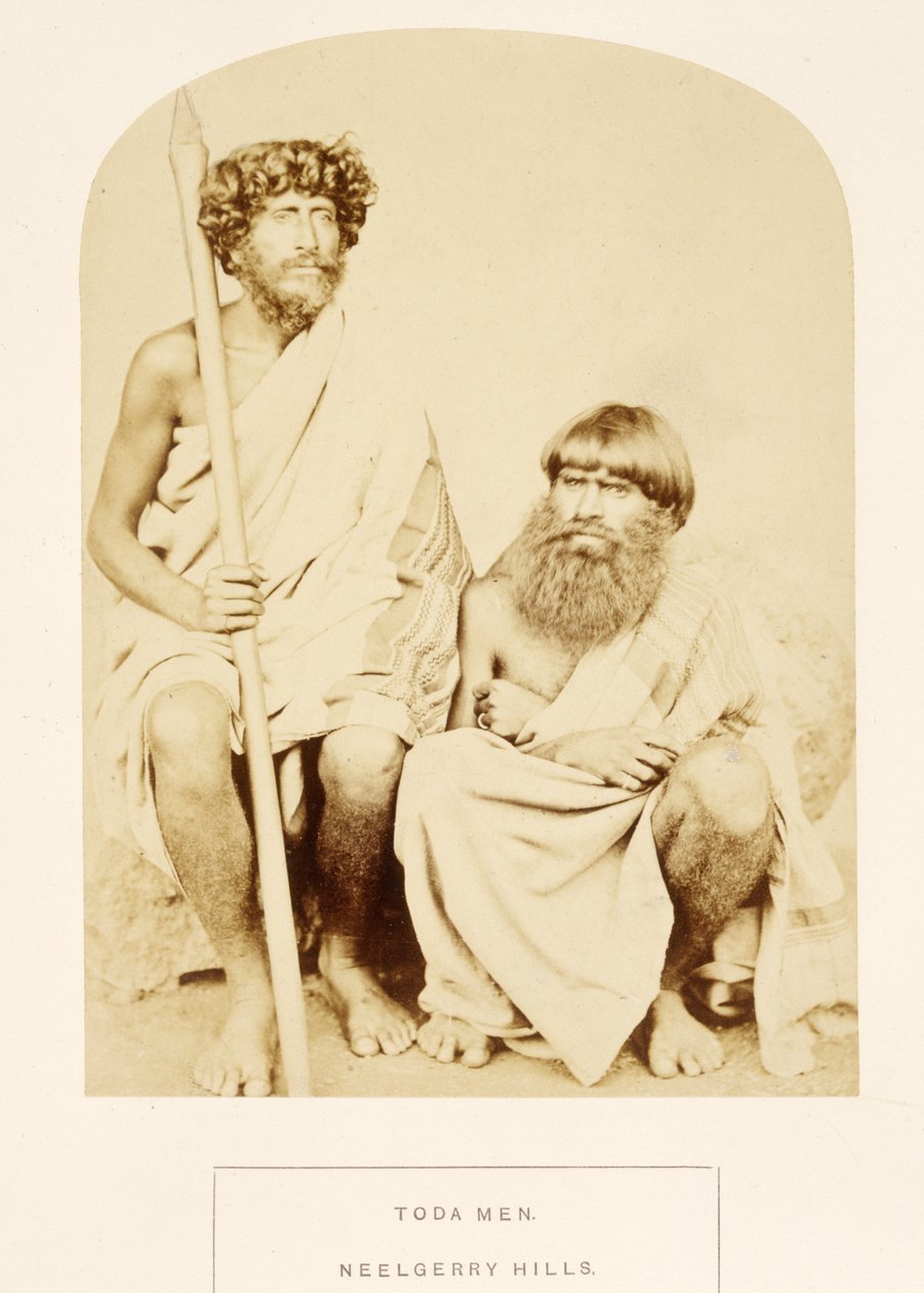 Toda Men, Neelgerry Hills, The People of India, J. Forbes Watson, megjelent 1868-ban (albumnyomat) alkotó: English Photographer