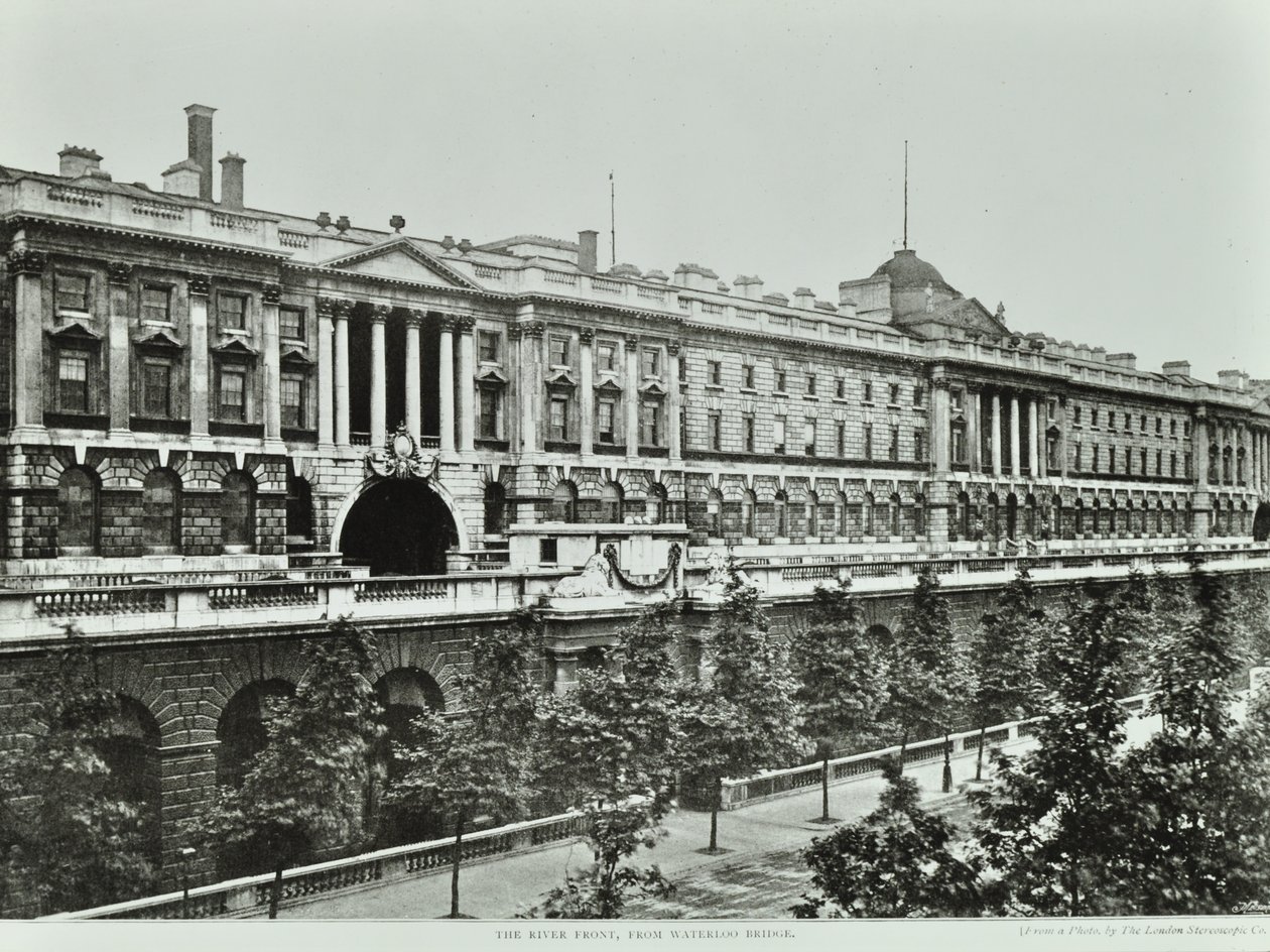 Victoria Embankment, Westminster LB: Somerset House, magasság a Victoria Embankment felé, 1896 alkotó: English Photographer