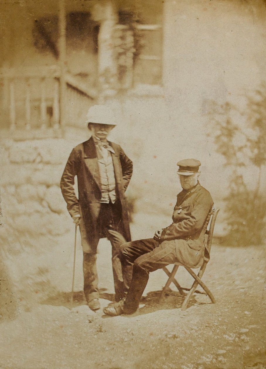 Gough vikomt és Sir W. Codrington tábornok a sebastopoli főhadiszálláson (szépia fotó) alkotó: English Photographer
