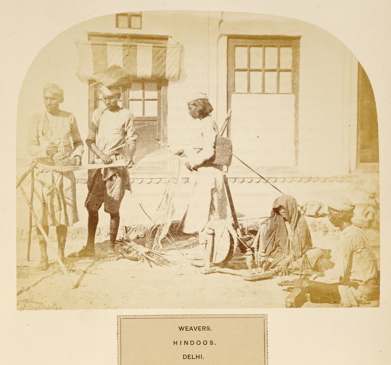 Weavers, Hindoos, Delhi, The People of India, J. Forbes Watson, megjelent 1868 (albumnyomat) alkotó: English Photographer