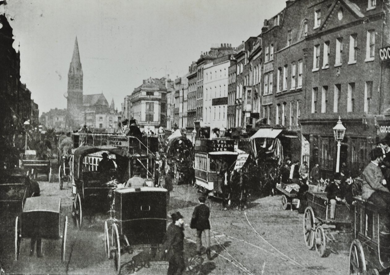 Whitechapel High Street, keletre nézve, 1890 alkotó: English Photographer
