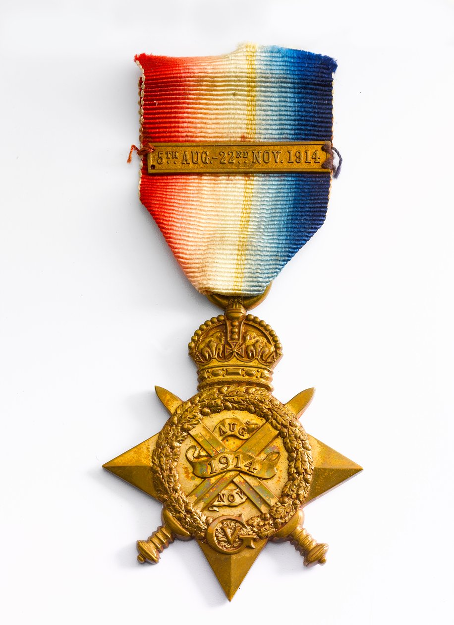 1914-es csillag, 1917 körül (bronz selyemszalaggal) alkotó: English School