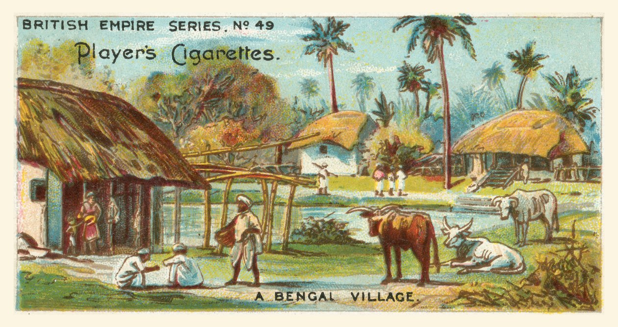 Egy bengáli falu (chromolitho) alkotó: English School