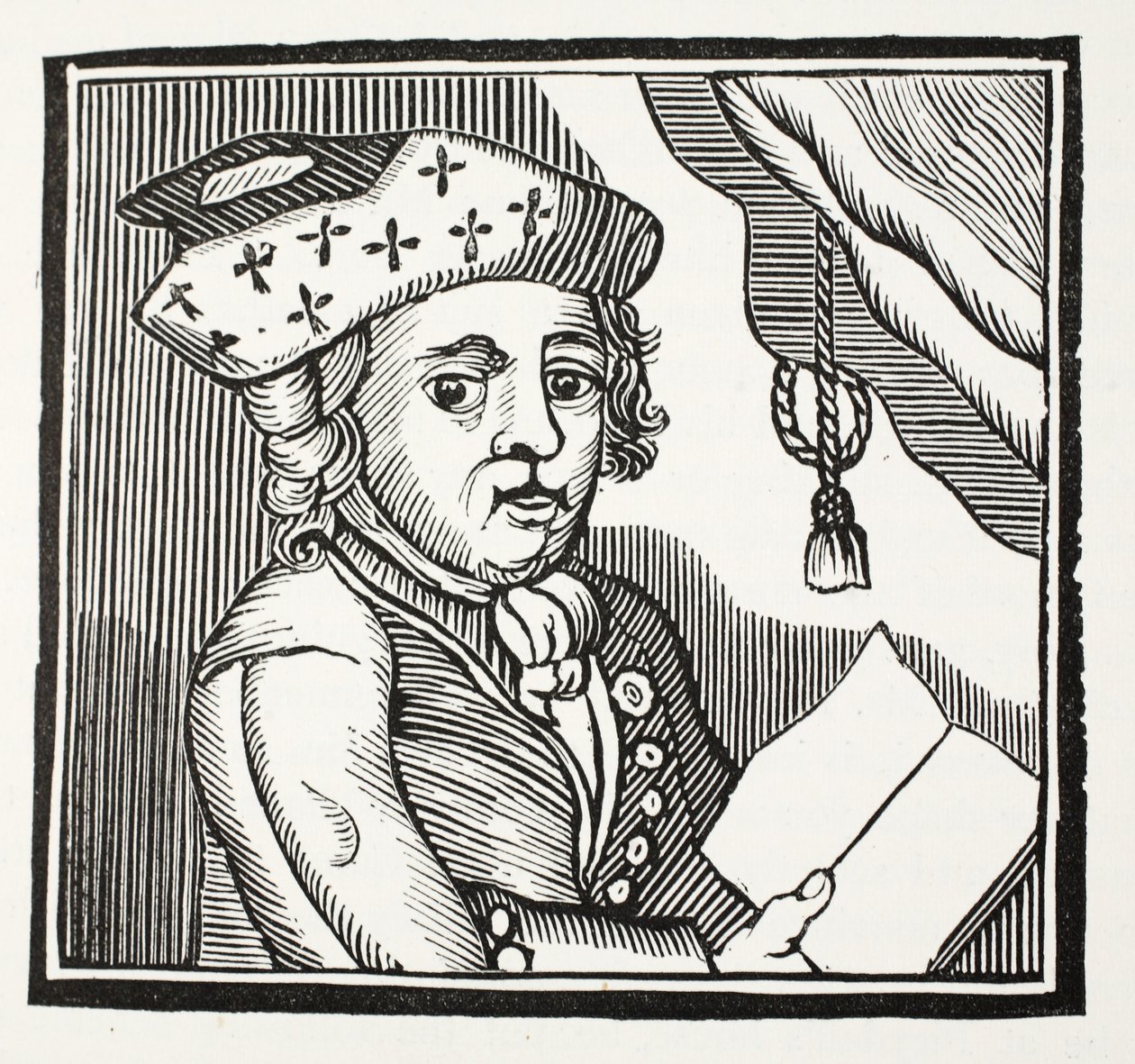 A Brief Relation of Adventures of M. Bampfylde Moore Carew, illusztráció a Chapter-books of the Eightenth Century, John Ashton, pub. 1882 alkotó: English School
