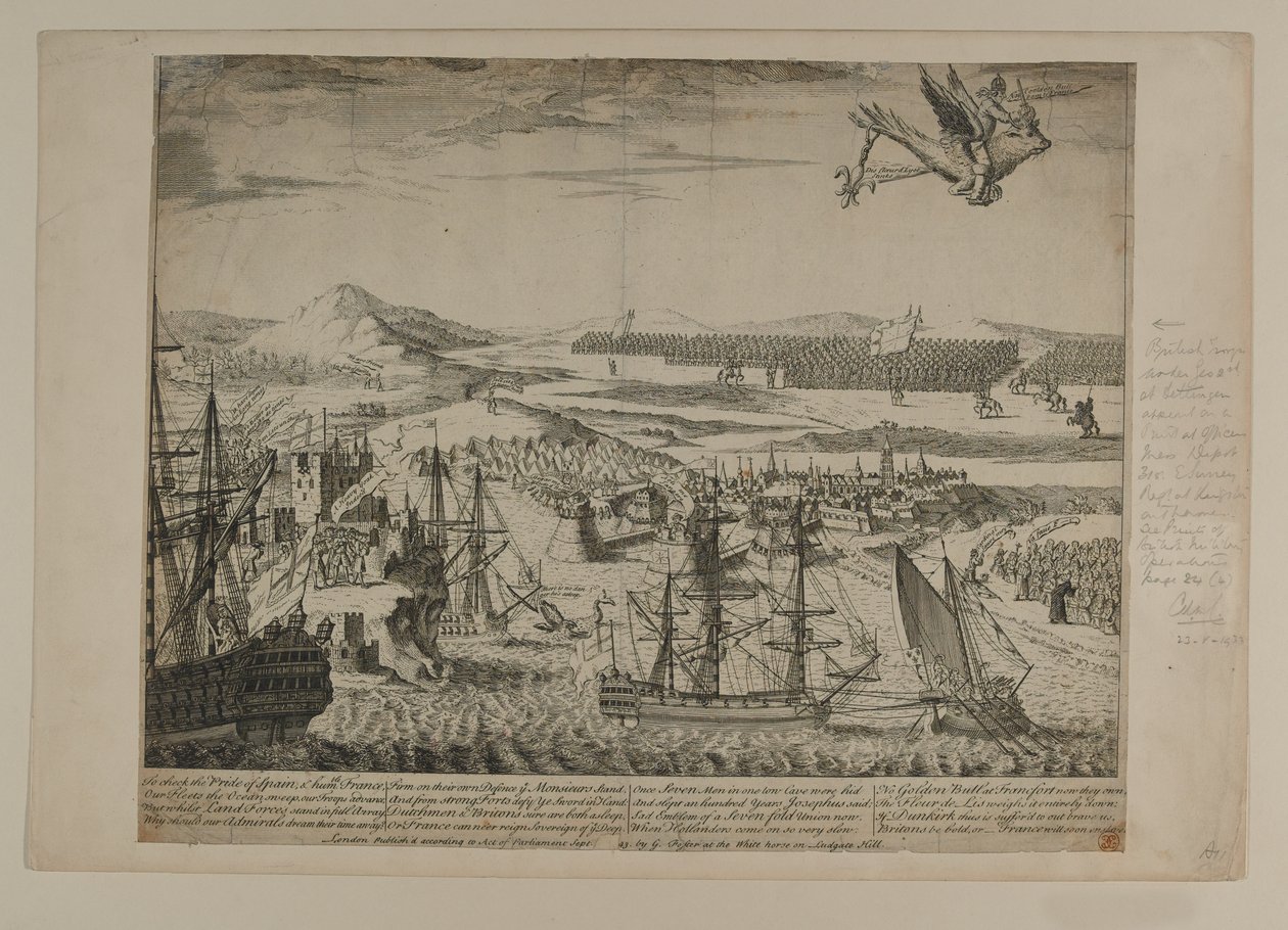 Az osztrák örökösödési háború karikatúrája, G. Foster, London, 1743 alkotó: English School