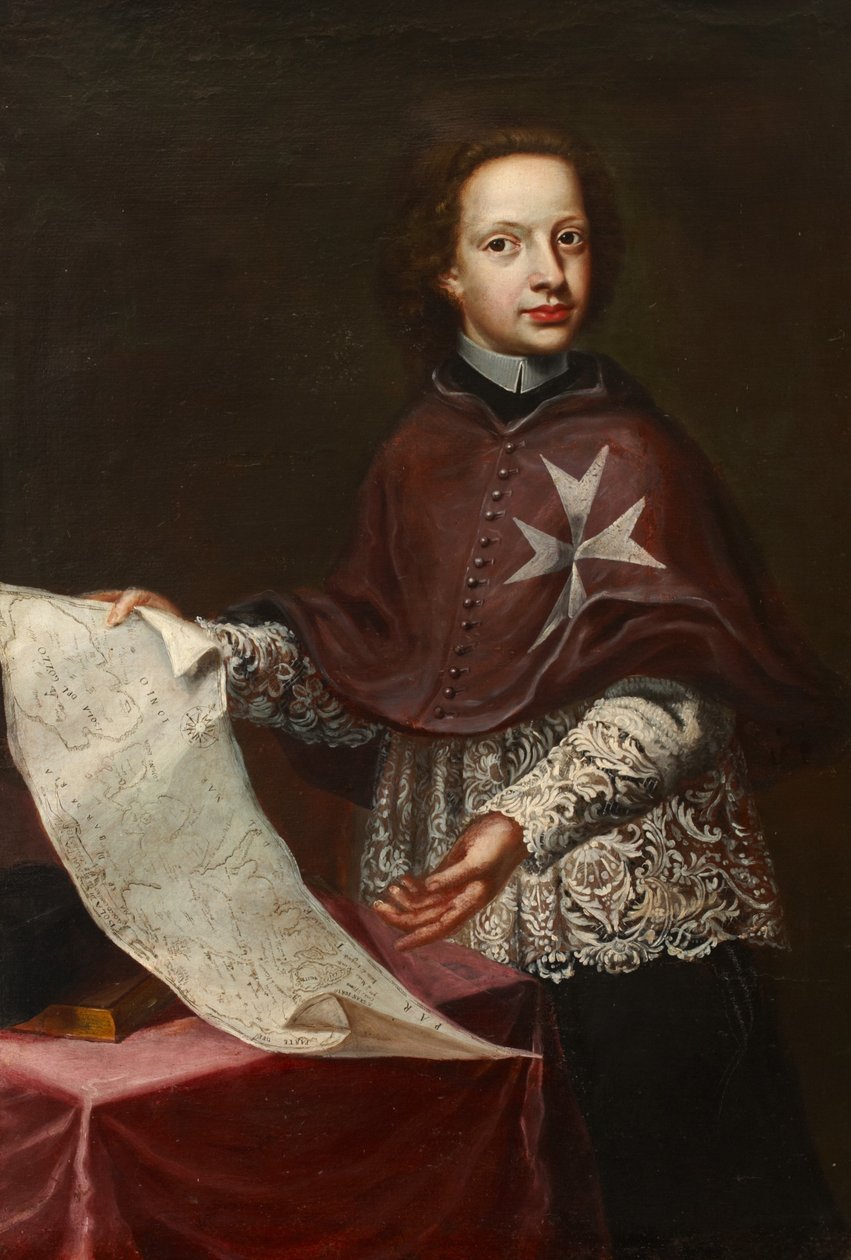 A rend káplánja térképpel alkotó: English School