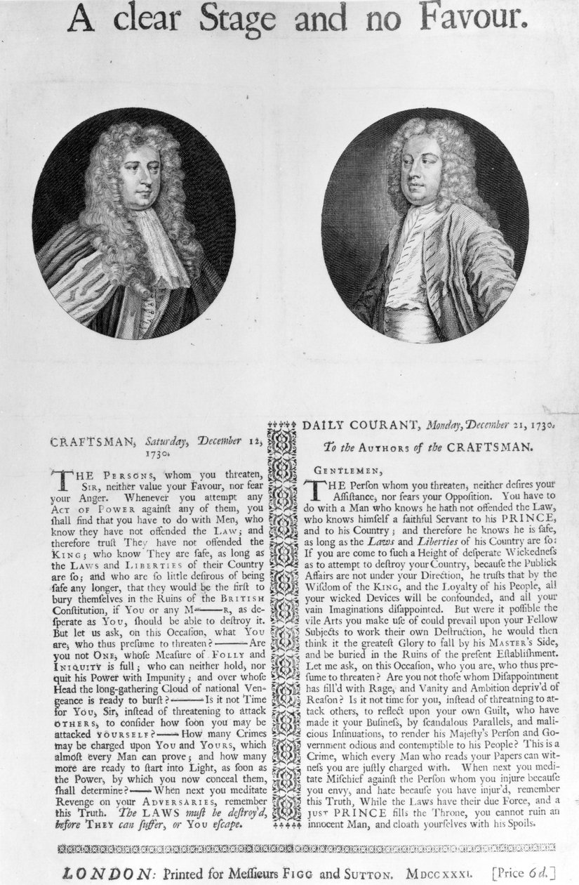 Egy tiszta színpad és nincs szívesség, 1730 (metszet) alkotó: English School
