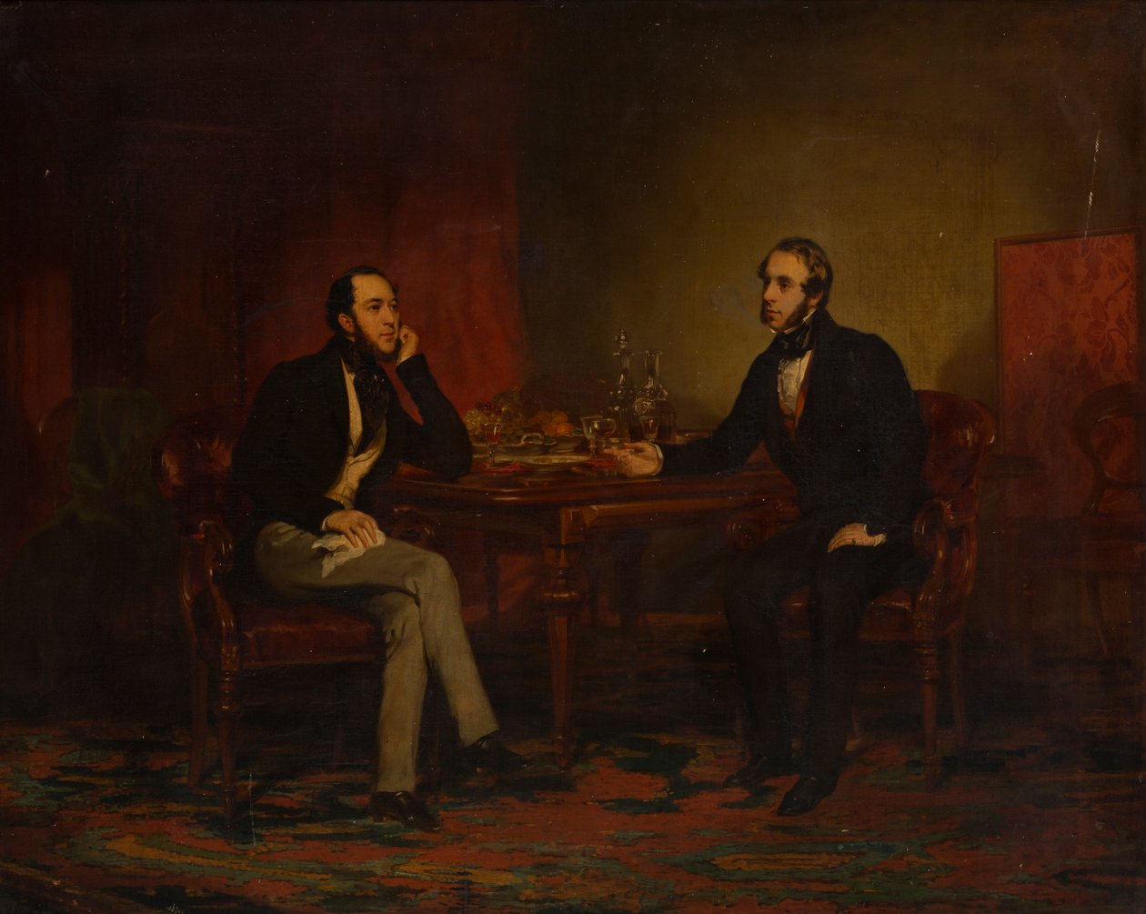 Beszélgetési darab, 1840 körül (olaj, vászon) alkotó: English School