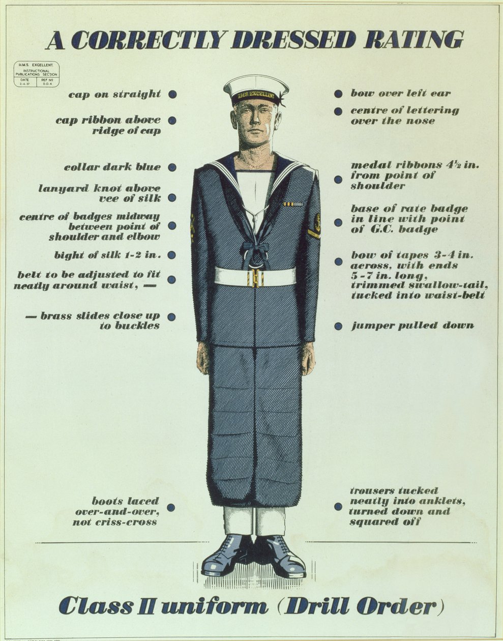 Megfelelően öltözött minősítés, II. osztályú egyenruha (Drill Order), 1957 alkotó: English School