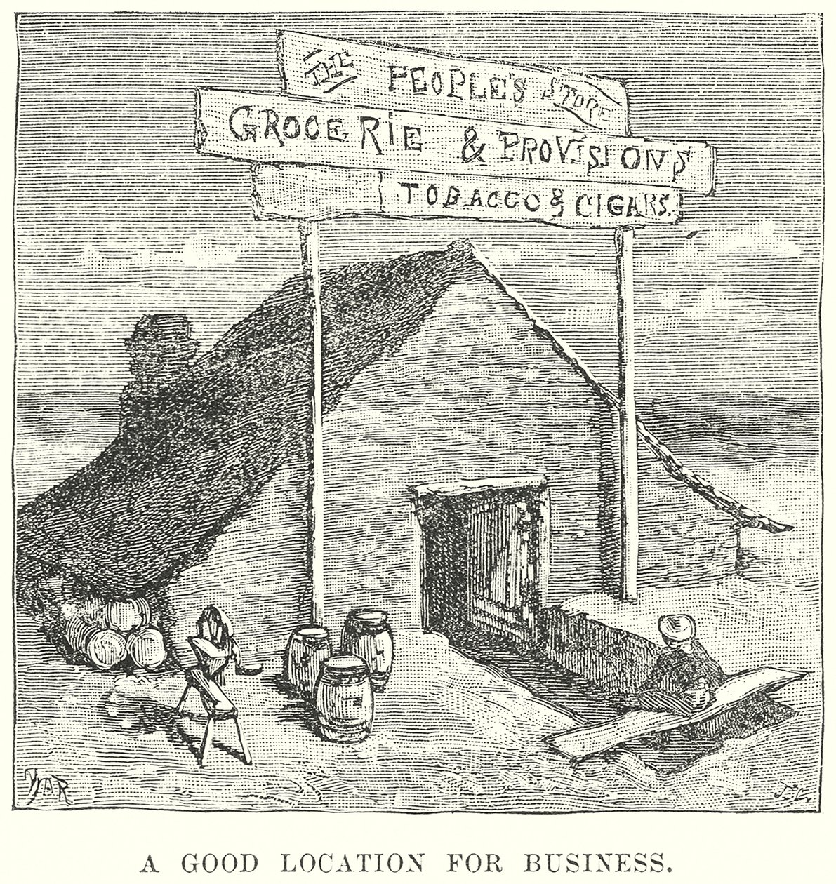 Jó helyszín az üzleti élet számára (gravírozás) alkotó: English School