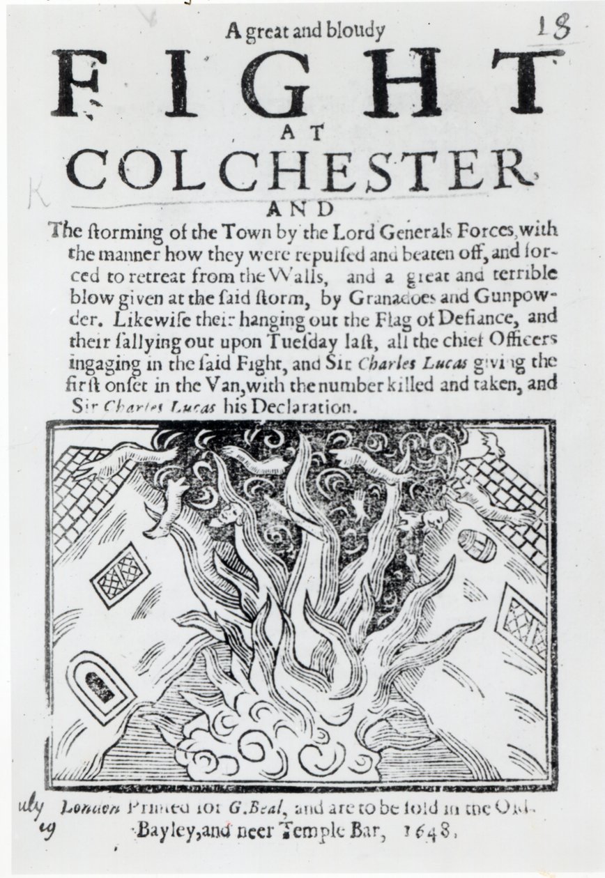 Egy nagy és véres harc Colchesterben, 1648-ban alkotó: English School