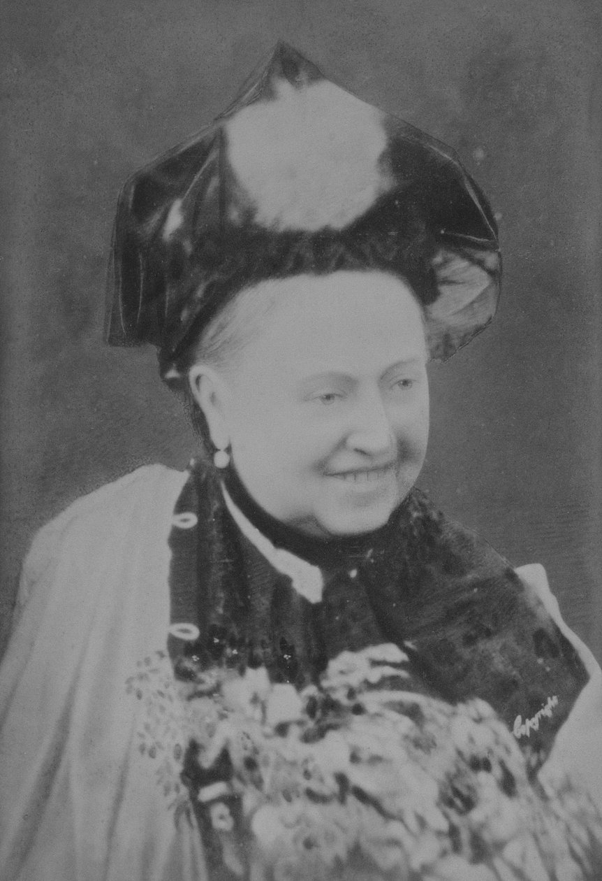 Viktória királynő (1819-1901) jubileumi portréja nevetve, 1887. június 21. (szépia fotó) alkotó: English School