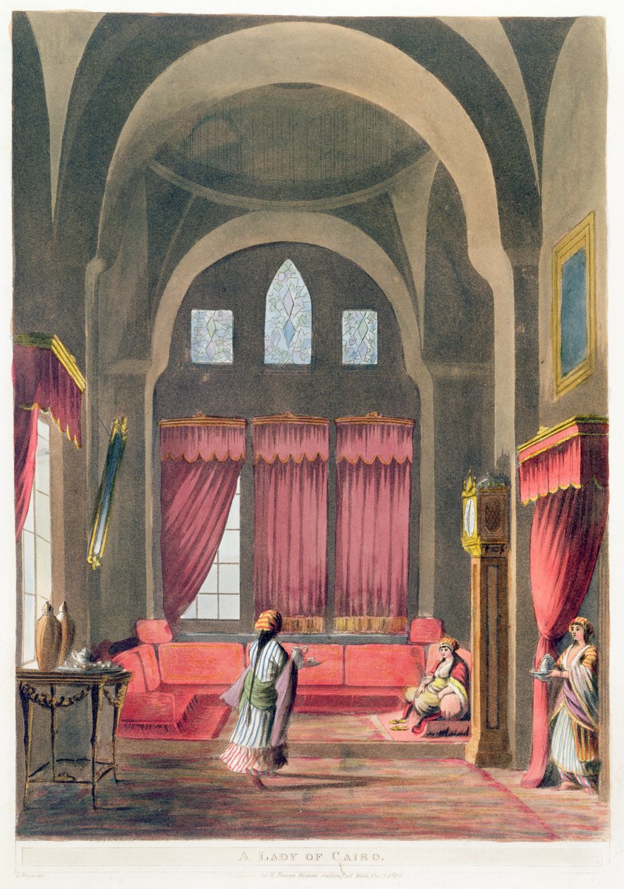 Egy hölgy Kairóban, 1802 alkotó: English School