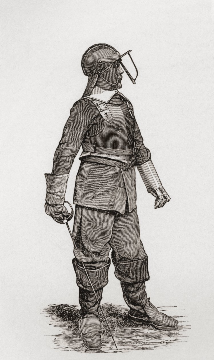 Egy könnyű lovas Oliver Cromwell korából, J. R. Green „Az angol nép rövid története” című művéből, 1893-ban alkotó: English School