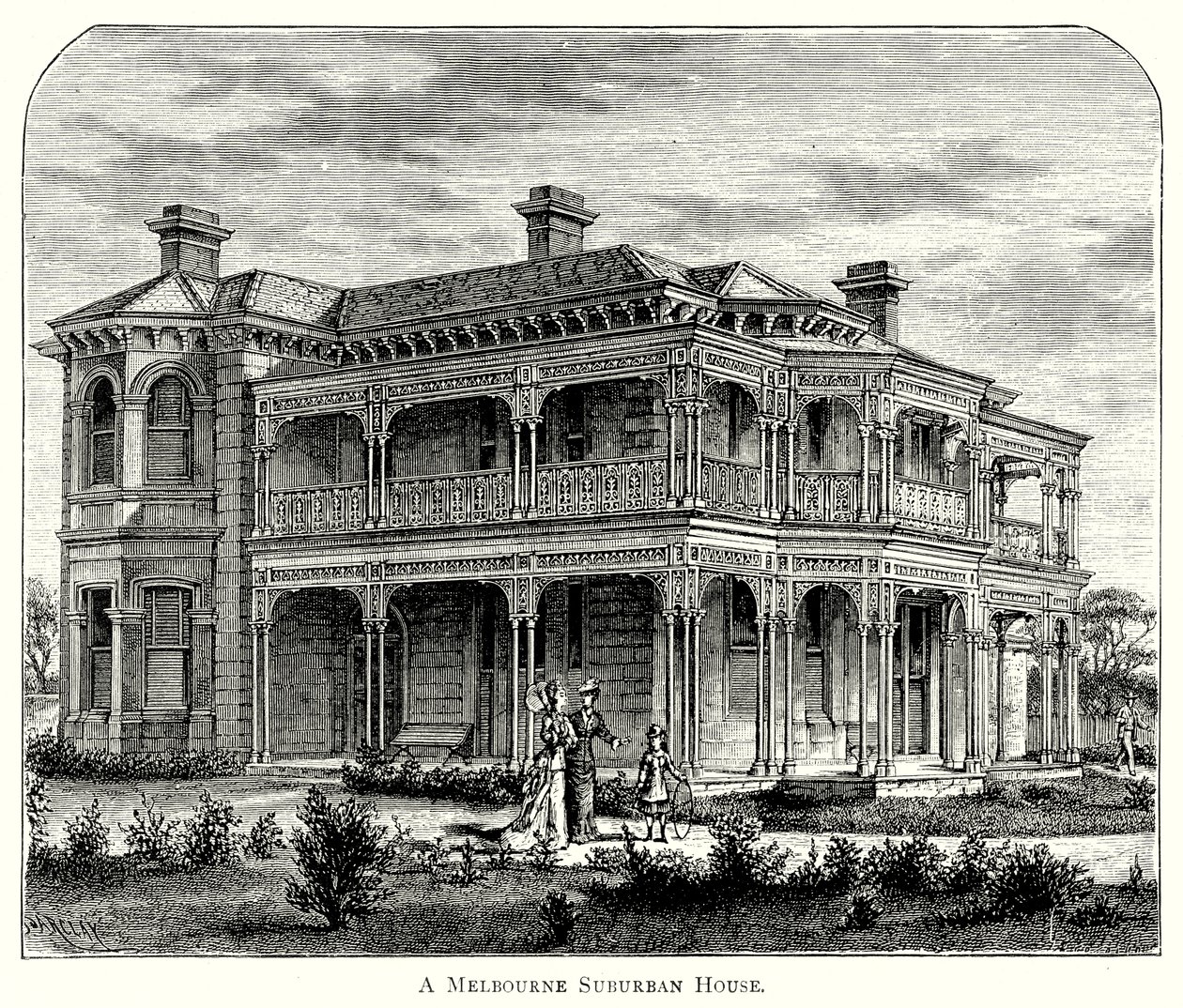 Egy melbourne-i külvárosi ház (metszet) alkotó: English School