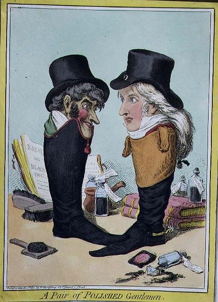 "A Pair of Polished Gentlemen", kiad. Hannah Humphrey alkotó: English School