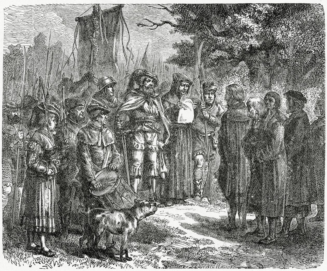 Egy rablólovag tisztelgés, 1882 alkotó: English School
