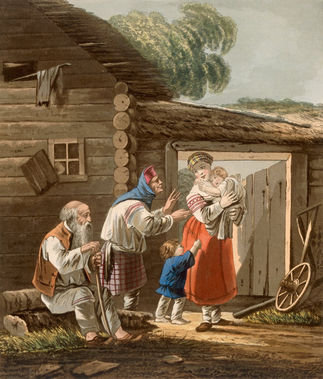 Egy orosz parasztcsalád, 1823 alkotó: English School