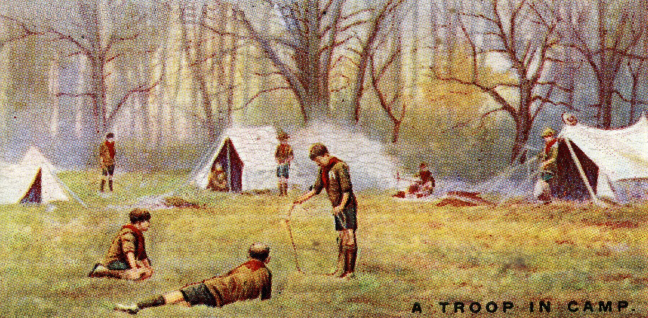 Egy cserkészcsapat a táborban, 1929 alkotó: English School