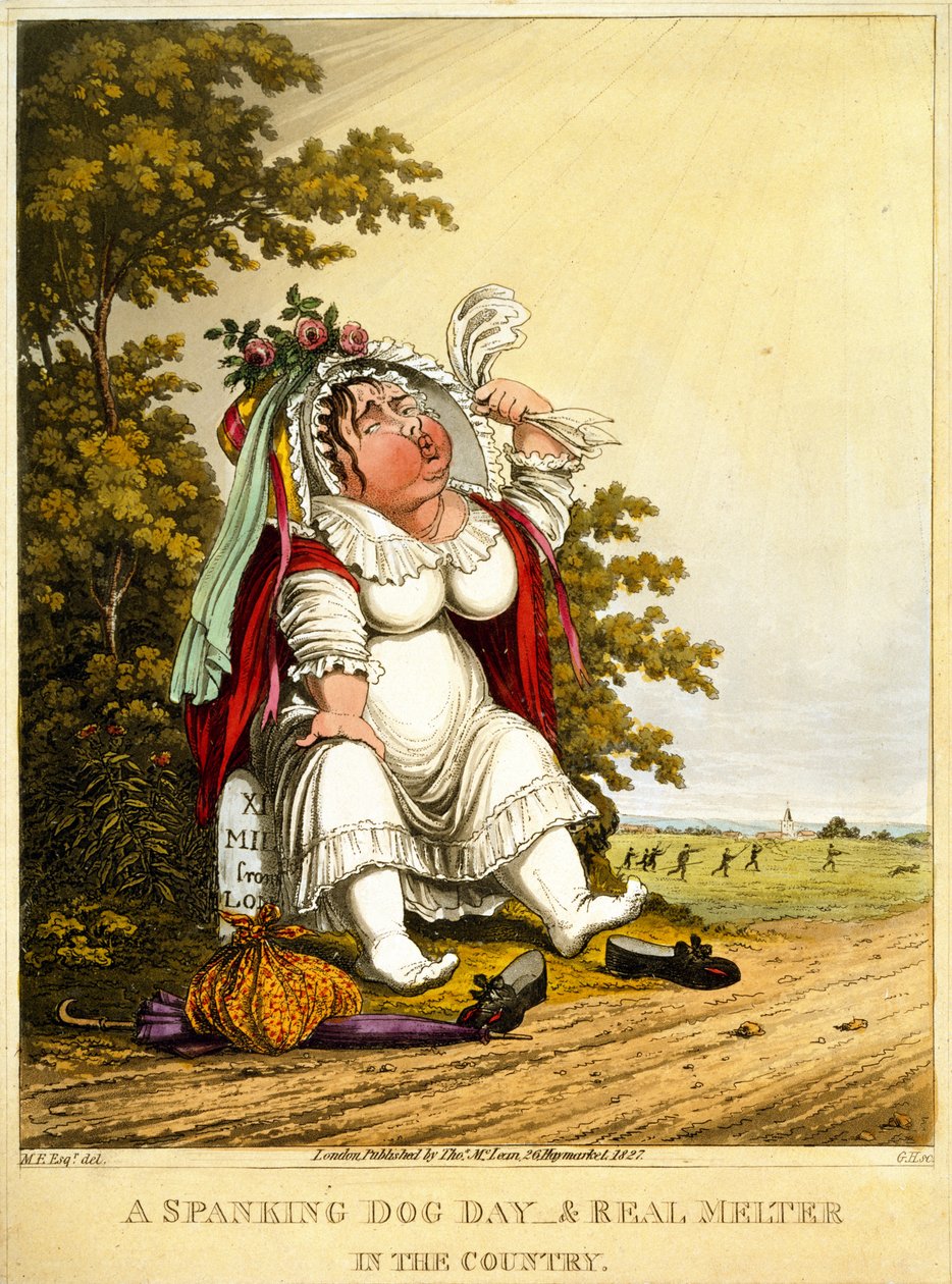 Egy fenekelő kutyanap és igazi olvasztó a vidéken, George Hunt metszete, Thomas McLean, London, 1827 alkotó: English School