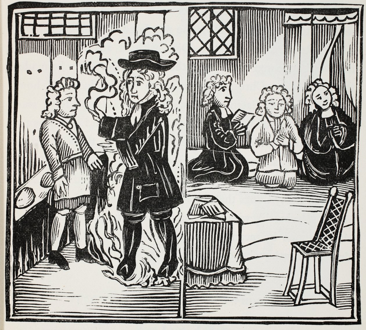 Szörnyű és évszakos figyelmeztetés fiatal férfiaknak, illusztráció a Chap-books of the Eightenth Century-ből, John Ashton, pub. 1882 alkotó: English School