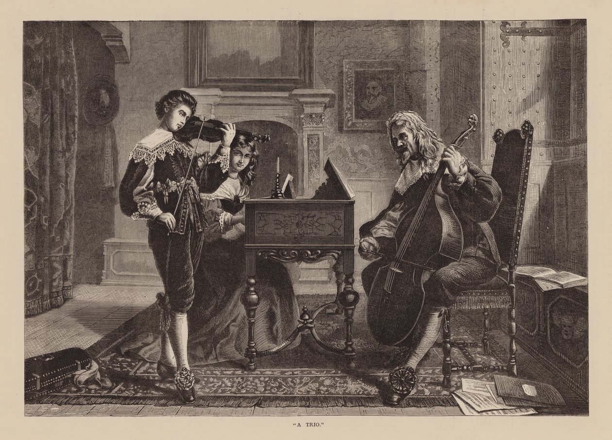 "Egy trió" (metszet) alkotó: English School