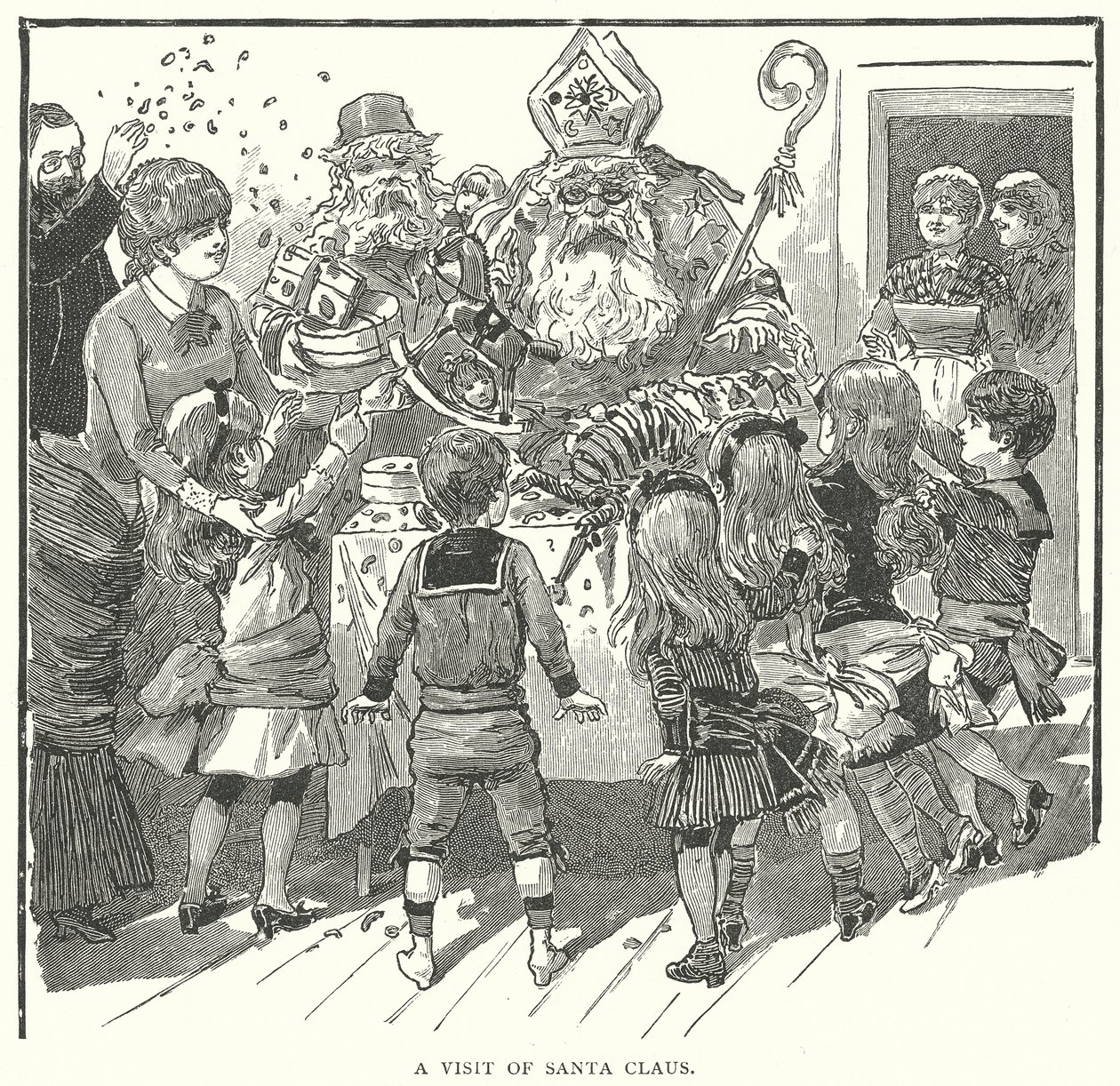 A Mikulás látogatása (metszet) alkotó: English School