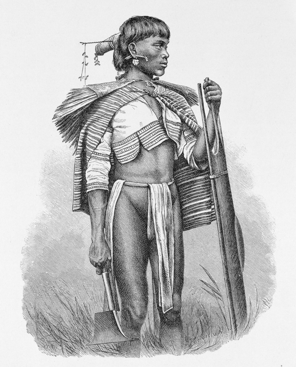A Fülöp-szigeteki Luzon kalingája, Friedrich Ratzel professzor „The History of Mankind” 1. kötetéből, 1896 alkotó: English School