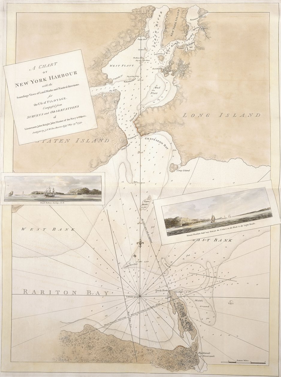 New York-i kikötő térképe, 1774-1779 alkotó: English School