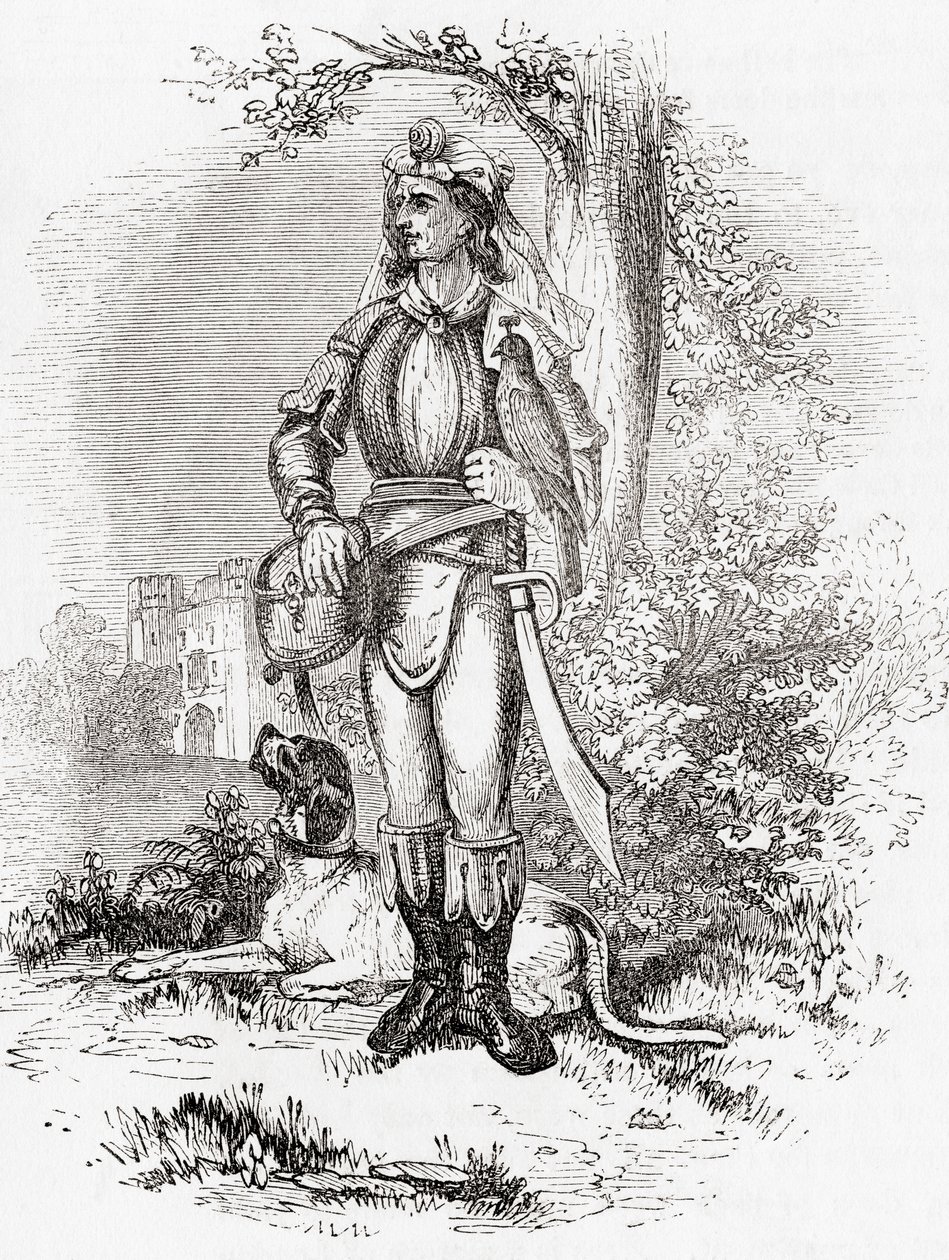 Egy nagy sólyomász, a régi Angliából: A Pictorial Museum, pub. 1847 alkotó: English School